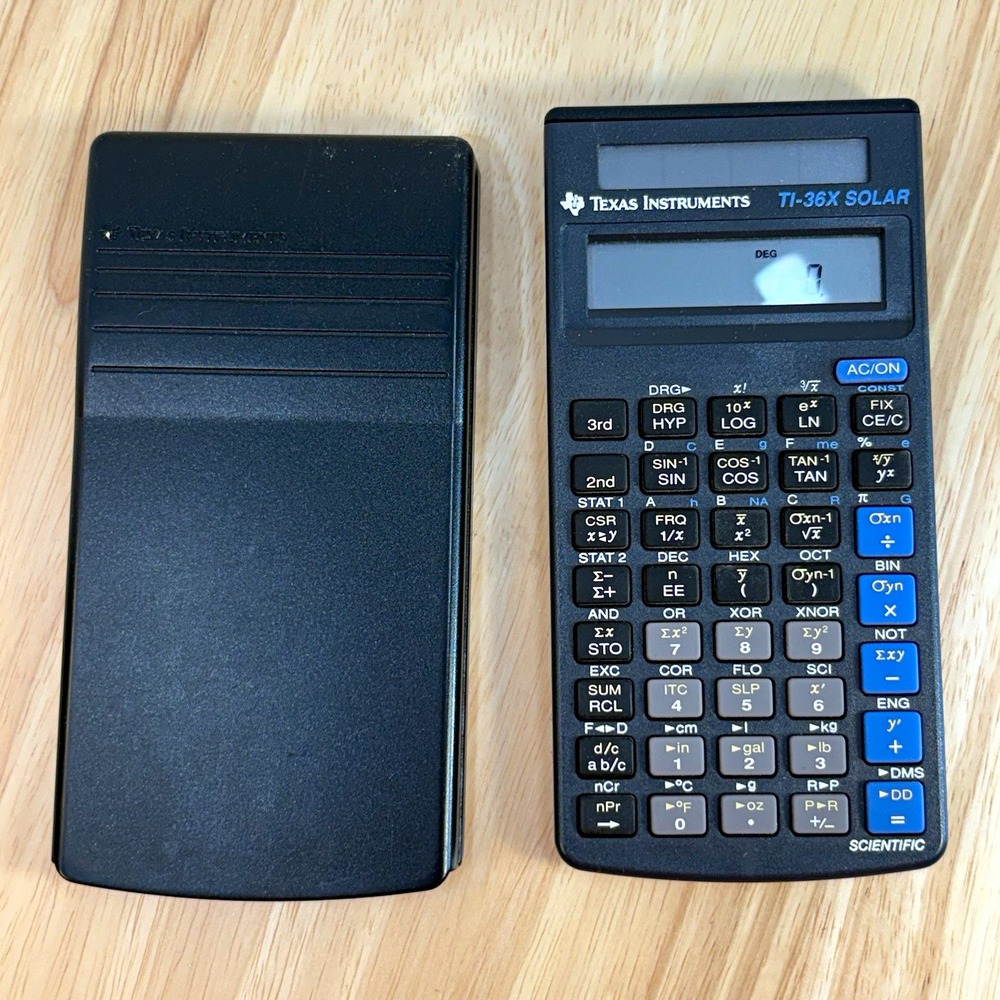 VTG Texas Instruments TI-36X SOLAR Scientific Calculator, Solar LCD, Slide Cover